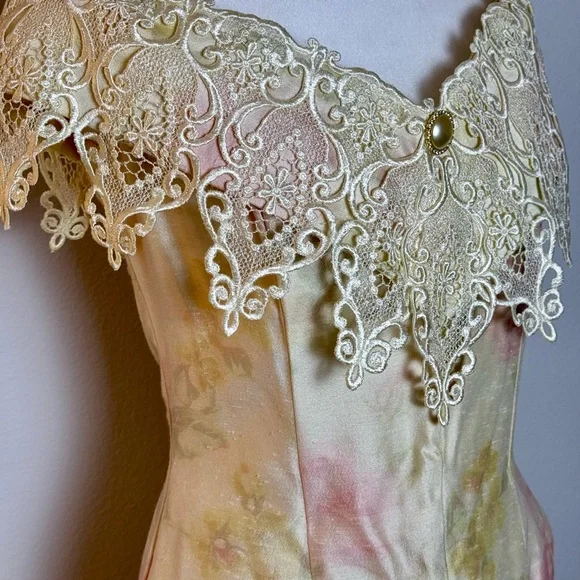 Vintage Scott McClintock Lace Off-Shoulder Dress